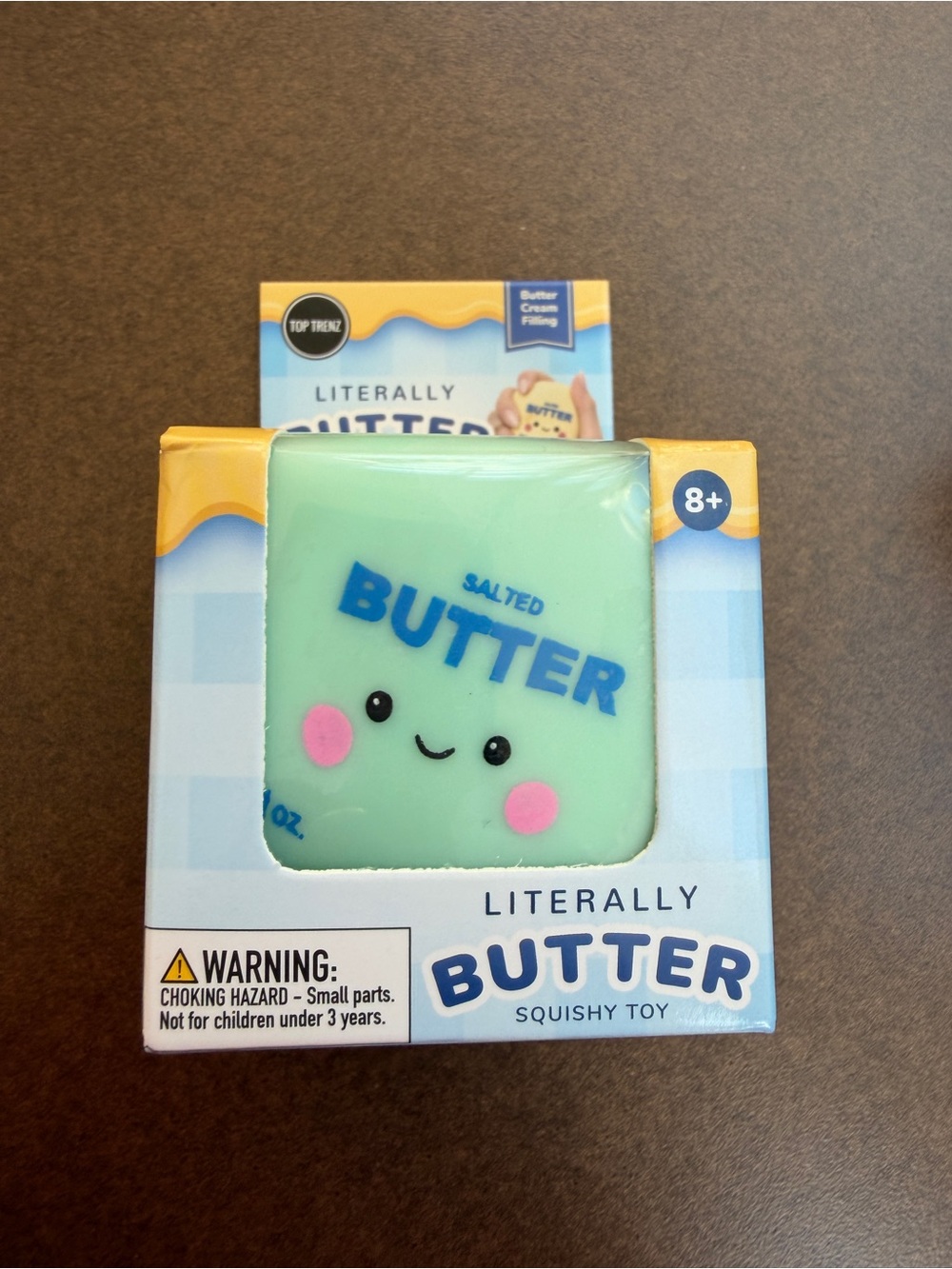 Top Trenz Butter Squisher Literally Squishy Toy Mint Green Block Cube 8+ Fidget